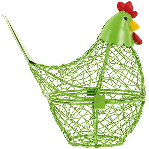 Amosfun Hen Egg Basket Egg Storage Basket Kitchen Egg Organizer Household Decor Fruit Storage Baskets Decorative Eggs Basket Veggie Tray Hen Shape Egg Basket Multifunctional Food Basket