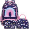Schulrucksack Kinder Mädchen Rucksack Leichtgewicht Rucksack Regenbogen Schulranzen für Mädchen Teenager Schule,Schultasche Set mit Lunchpaket Tasche und Mäppchen,passend 15 Zoll Laotop