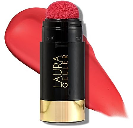 LAURA GELLER NEW YORK Serum Blush Tint (Graceful Guava) - Hydrating, Long-Lasting Liquid Blush with Hyaluronic Acid for Plump, Rejuvenated Cheeks and a Natural Finish
