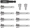 Oiieco 9Pcs Drywall Screw Depth Setter, 1/4 Inch Hex Shank Drywall Screw Driver Bit with 60mm Extension Socket Drill Bit Holder,Drywall Bit,Plasterboard Drill Attachment for Plasterboard Locating