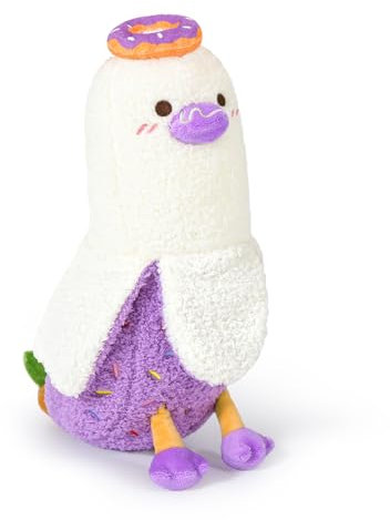 shownicer Plüschtier Banane Ente Kuscheltier Ente Stofftier Kawaii Ente Plüsch Kissen Spielzeug Wurfkissen Geschenk für Erwachsene Kinder 3+ Jahre (Lila Donut, 50cm)