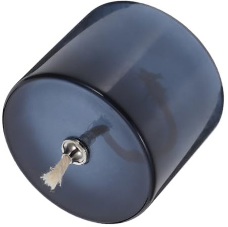 GALPADA Kerzenhalter Aus Glas Dekoration Ölkerzenhalter Teelicht Duft Kerze Burgund Paraffin Lampenöl Kerzenwärmer Öllaterne Hochzeit Wieder Auffüllbar Inhaber Baumwollfaden Dark Grey