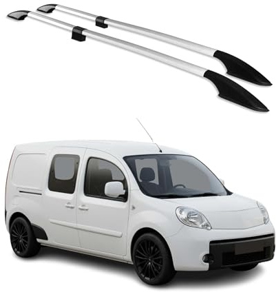 Barres de Toit longitudinales pour Renault Kangoo 2008-2021 L2 Aluminium Gris