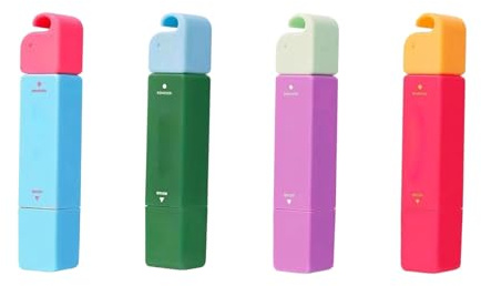 Fleckenentferner-Stift Set 4x12ml - 2-in-1 mit Bürste & Trageband - Entfernt Sofort Öl, Wein, Kaffee, Make-up & Blutflecken ohne Waschen - Tragbar für Reise, Auto & Alltag