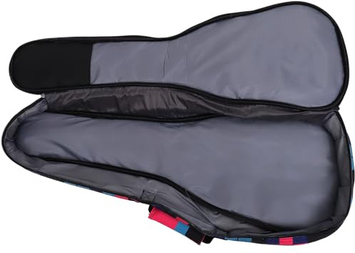 Ukulelentasche 23 Zoll Gepolsterter Ukulelen Organizer mit Tragegriff | Oxford Stoff, Rucksack mit Doppelriemen, Großes Fassungsvermögen, für Noten und Musikinstrumente