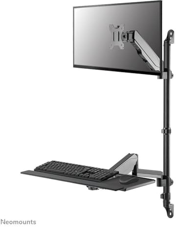 Neomounts NewStar fpma-d1330d4silver-b Halterung für Flachbildschirm – Langhantelablage Flachbildschirme für Büro (75 x 75 mm, 100 x 100 mm, 0 – 180 °)
