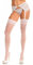 GLAMORY Damen Strapsstrümpfe Perfect 20 DEN, Weiß (Weiß), Medium (Herstellergröße: M-(40 DEN-42))