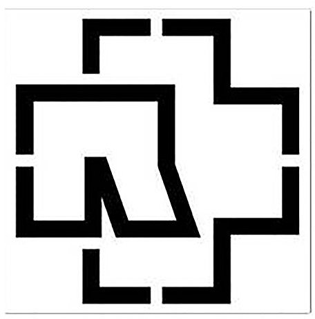Rammstein Adesivo Finestra - Aufkleber Logo Schwarz Nero (10 x 10 cm)
