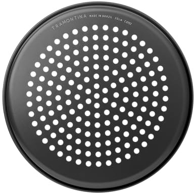 Tramontina BRASIL Pizzablech, perforierter Boden, Ø 30 cm, antihaftbeschichtet, optimale Wärmeleitung