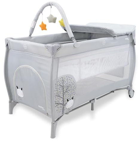 ASALVO 15303 Travel Cot, grau