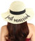 Chapeaux de plage pliables pour femmes, chapeaux de soleil pour femmes, chapeaux de paille enroulables pour femmes, chapeaux de vacances d'été et chapeau de plage à large bord, « Just Married »,