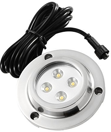 CHNXU Unterwasserbeleuchtung RGB Farbwechsel Wasserdichte IP68 Pool Licht Runde 250LM 4W - 12W LED Unterwasserlicht 12V Teichbeleuchtung Unterwasserstrahler für Boote Aquarium Brunnen oder Teich