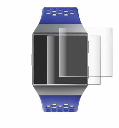 BROTECT 2 Stück Full-Cover Schutzfolie für Fitbit Ionic Full-Screen Displayschutz-Folie [3D Curved, Anti-Fingerprint, Kristall-Klar]