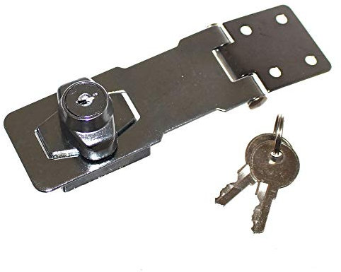 1 große Überfalle mit Schloß Verschluß Verschlußriegel für Koffer Anhänger Tür Laube Gartenhaus Metall Neu Old-Harvest