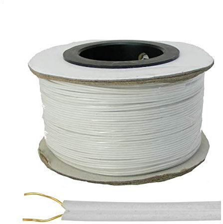 K M Electronics® Bell Wire Flat 2 Solid CORE Flexible DOORBELL INTERCOM Phone Cable 100M Drum