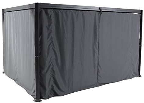 Hespéride - Rideaux pour pergola Belize Ardoise (4 Rideaux)