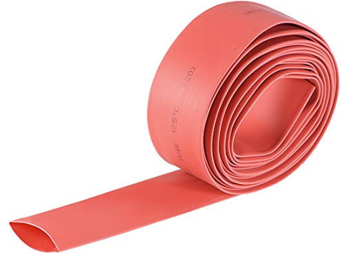 sourcing map Heat Shrink Tubing, 3/4(20mm) Dia 2:1 rate Shrinkable Tube Cable Sleeve 10ft - Red
