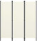 vidaXL Raumteiler Klappbar Freistehend Trennwand Paravent Umkleide Sichtschutz Spanische Wand Raumtrenner 3-TLG. Weiß 150x180cm Eisen Stoff