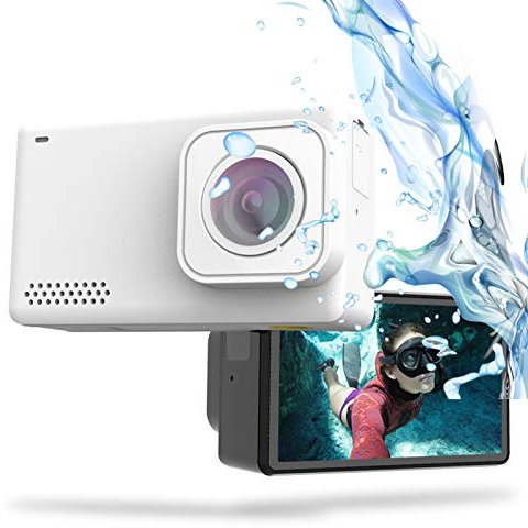 0℃ Outdoor HD Fotocamere Digitali Touch Screen, 4k/24FPS 2.0 Touch Schermo 48MP Macchina Fotografica Subacquea Videocamera, Impermeabile da 60 M con modalità Dive, Stabilizzatore D'immagine ad Alta