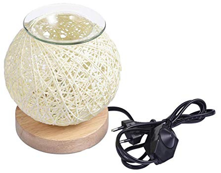 MMUK Chauffe-Cire électrique, brûleur fondeur Chauffe-Huile de Parfum veilleuse Sepak Takraw Lampe d'aromathérapie Lampe de Fusion de Cire Four électrique de Chauffage de Cire