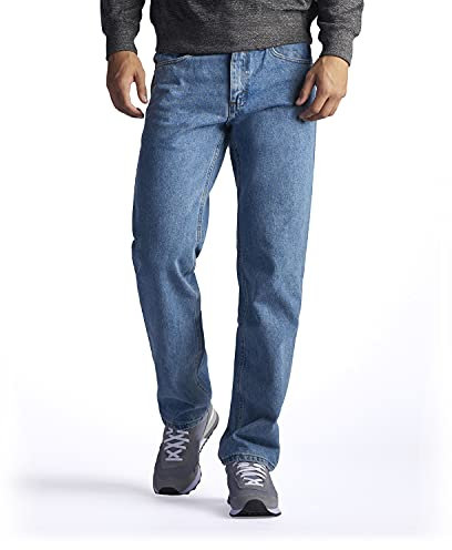 Lee Jean Coupe Droite pour Homme, Gris Clair, 34W x 28L