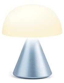 LEXON MINA Mini Lampe Champignon sans fil rechargeable, lampe LED à poser ou de chevet, à variateur d'intensité, jusqu'à 12h d'autonomie - Bleu Clair