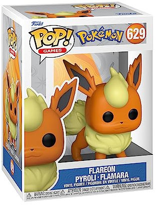 Funko Pop! Games: Pokemon - Flareon - Flamara - Vinyl-Sammelfigur - Geschenkidee - Offizielle Handelswaren - Spielzeug Für Kinder und Erwachsene - Video Games Fans - Modellfigur Für Sammler