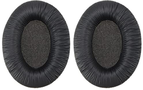 ECSiNG 1 Paar Ohrpolster Kompatibel mit Sennheiser HD201 HD180 HD201S Kopfhörer Soft Comfort Leder Ohrpolster Ersatz Headset Reparaturteile Schwarz