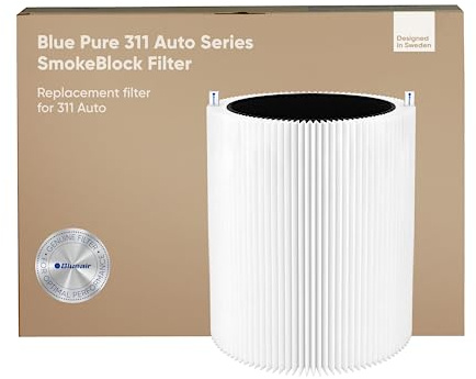 BLUEAIR Blue Pure 311 Auto SmokeBlock Ersatzfilter, extra Carbon fängt 99,99% des Wildfire Smoke, passend für Blue Pure 311 Auto-Luftreiniger