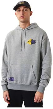New Era Los Angeles Lakers Half Logo Oversized Hoodie S