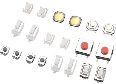 250 Unids 10 Tipos Diferentes Botón Pulsador Micro Interruptor para Llave de Control Remoto de Coche con Caja