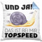 Trendation Und Ja Das Ist Kissen mit Füllung 40x40 Geschenk Schnecke Grafik Lustiger Spruch Humor Fun (Blau)