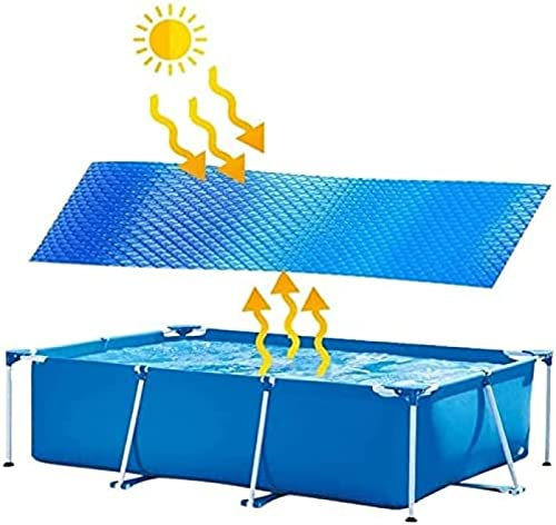 Solar-Pool-Abdeckung, Rechteckige Pool-Abdeckung, Regenfeste Staubabdeckung Für Rahmenpool, UV-Schutz-Pool-Abdeckung, Runde Form, Solar-Pool-Abdeckung, 400 Mikron Dick, Rund,Rechteckig,260 X 160 C