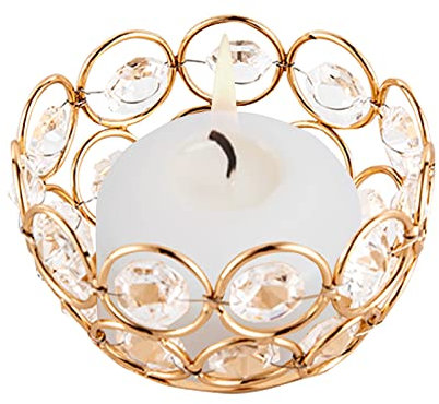 30 Pcs Teelicht Kerzenhalter Votive Kerzenhalter Kristall Teelicht Halter Schüssel Kerzenständer Dekorative Juwel Kerze Mittelstück für Hochzeitsfeier Home Table Decor (Silber)