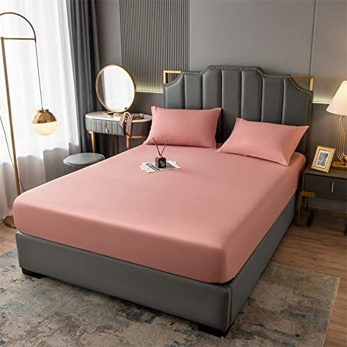 JIALIANG bettlaken spannbettlaken boxspringbett 180x220+30cm Wasserdichter Matratzenschoner Atmungsaktive Matratzenauflage, ohne Knistern Matratzenschutz
