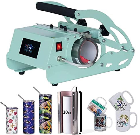 en 1 Tumbler Heat Press Machine, DIY Sublimation Mug Cup Heat Transfer Machine Mug Press for 16oz/20oz/30oz Mug Heat Press