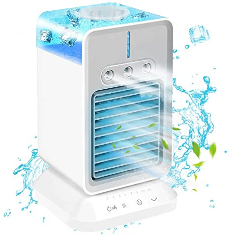 VVLXRIC Aire Acondicionado Pequeño Portatil USB,3 En 1 Aire Acondicionado Portatil Silencioso Pequeño Tanque De Agua Silencioso De 300 Ml Aire Acondicionao Sala De Oficina