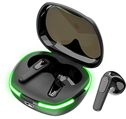 Docooler PRO60 Small True Wireless Noise Cancelling Headphones BT 5.1 Sport Headset Small Earbuds Touch Control In-ear Earphones Build-in with Mic Charging Case LED Breathing Lamp