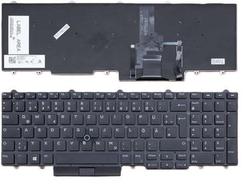 T-ProTek DEUTSCHE - Tastatur Ohne Rahmen mit Beleuchtung kompatibel für Dell Latitude E5550-4531