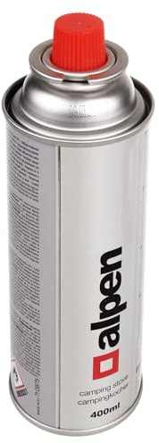 Alpen Camping IK300 14x Butan Gaskartusche Gasflasche für Gaskocher Campingkocher Bunsenbrenner Lötbrenner 400ml (14x Stück)
