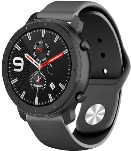 FYISWHO Cinturini di Ricambio Silicone per Ticwatch Pro 3/Pro 3 Ultra GPS/GTX/E2/S2, 22mm Sport Bracciali Cinturino per Coros Pace 3/Pace Pro/Apex 2 Pro/Apex Pro/Apex 46mm