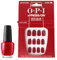 OPI xPRESS/ON Press On Nails & Cuticle Oil, 30 Pcs Reusable False Nails with up to 14 Days of Wear, Deeply Nourishing Cuticle Oil, Gel-Like Salon Manicure, Vegan, Big Apple Red Red Nail Polish