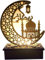 KATELUO Ramadan LED Holz Lampe, Ramadan Mond Nachtlicht Mubarak Ramadan LED Muslim Nachtlicht, LED Mond Schreibtischlampe Nachttischlampe Ramadan Dekoration Lichter für Muslimische Festival Geschenke