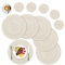 SHACOS Round Placemats and Coasters Set of 6, Round Braided Woven Place Mats Washable Table Mats and Coasters Sets Heat Resistant Table Mats for Kitchen Dining Table Home Restaurant, Cream