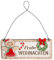 Logbuch-Verlag Türschild Frohe Weihnachten Anhänger Geschenke Holz rot grün Weihnachtsdeko zum Aufhängen 12 x 9 cm