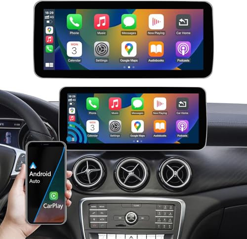 Ninetom Autoradio 10,25 Zoll Touchscreen für 2015-2018 Mercedes Benz A/C/V-Klasse GLA CLA W176 C117 X117 X156 W447 mit NTG 5.0/5.1/5.2, unterstützt Apple Carplay/Android Auto/Mirrorlink