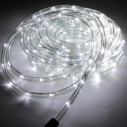 Daromigo 30M LED Schlauch Außen, 720 Lichtschlauch außen,Wasserfest LED Schlauch, mit Timer & 8 Modi Lichtschlauch,für Außen Innen Party Hochzeit Weihnachten Dekolicht (Kaltweiß)