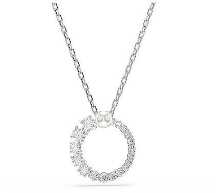 Swarovski Halskette Damen Matrix Anhänger Crystal Pearl Weiß 5688751