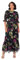 Lovedrobe Women's Midaxi Dress Ladies Short Puff Sleeve Round Neck Floral Chiffon Ruffle Tiered Bottom Hemline A-line Occasion, Black 18