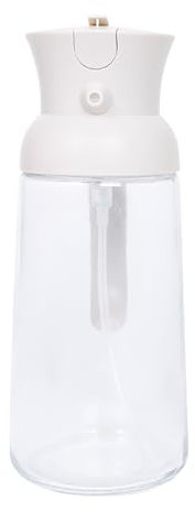 LVUNZJCA Rociadores de Aceite Botella de aceite en aerosol, pulverizador de vidrio pulverizable y vertible, botella de prensa for condimentos para Cocina(Blanco)